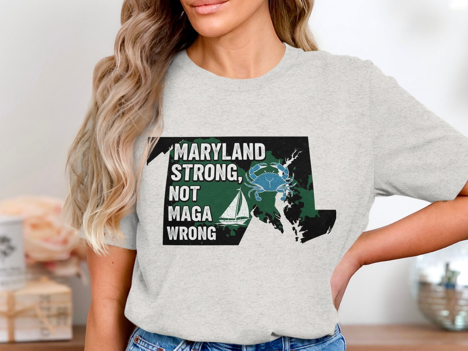 Maryland Strong Not MAGA Wrong Graphic T-shirt product