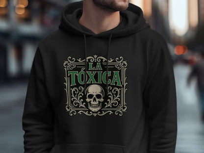 La Toxica Skull Hoodie Stylish Graphic Apparel product