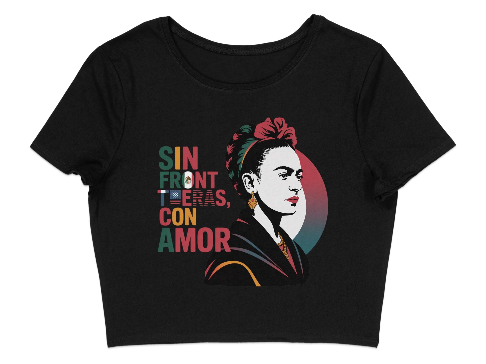 Sin Fronteras Con Amor Graphic Crop Top product