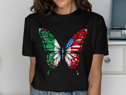 Patriotic Butterfly Graphic Short Sleeve T-Shirt product