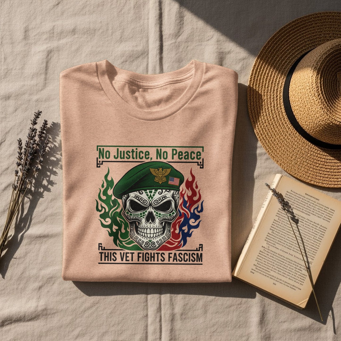 No Justice No Peace This Vet Fights Fascism T-shirt