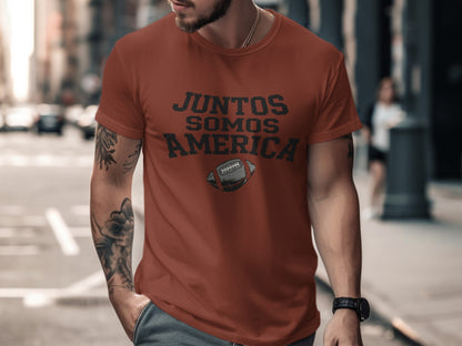 Juntos Somos America Football Graphic T-shirt