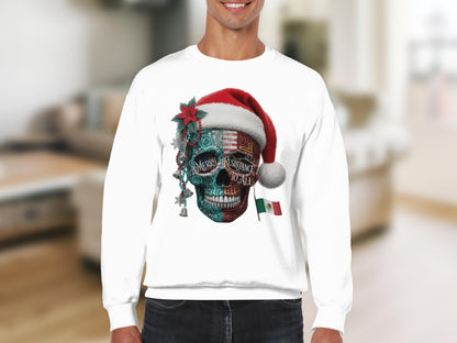 Merry Resistance To Die Skull Christmas Sweatshirt