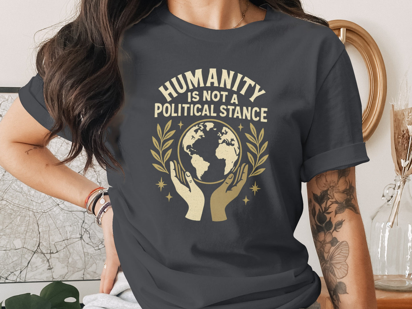Humanity Is Not a Political Stance Statement product type