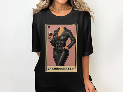 La Chingona Sexy Graphic Black T-shirt product