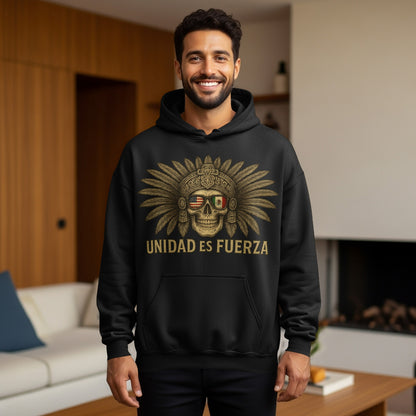 Unidad Es Fuerza Skull Hoodie