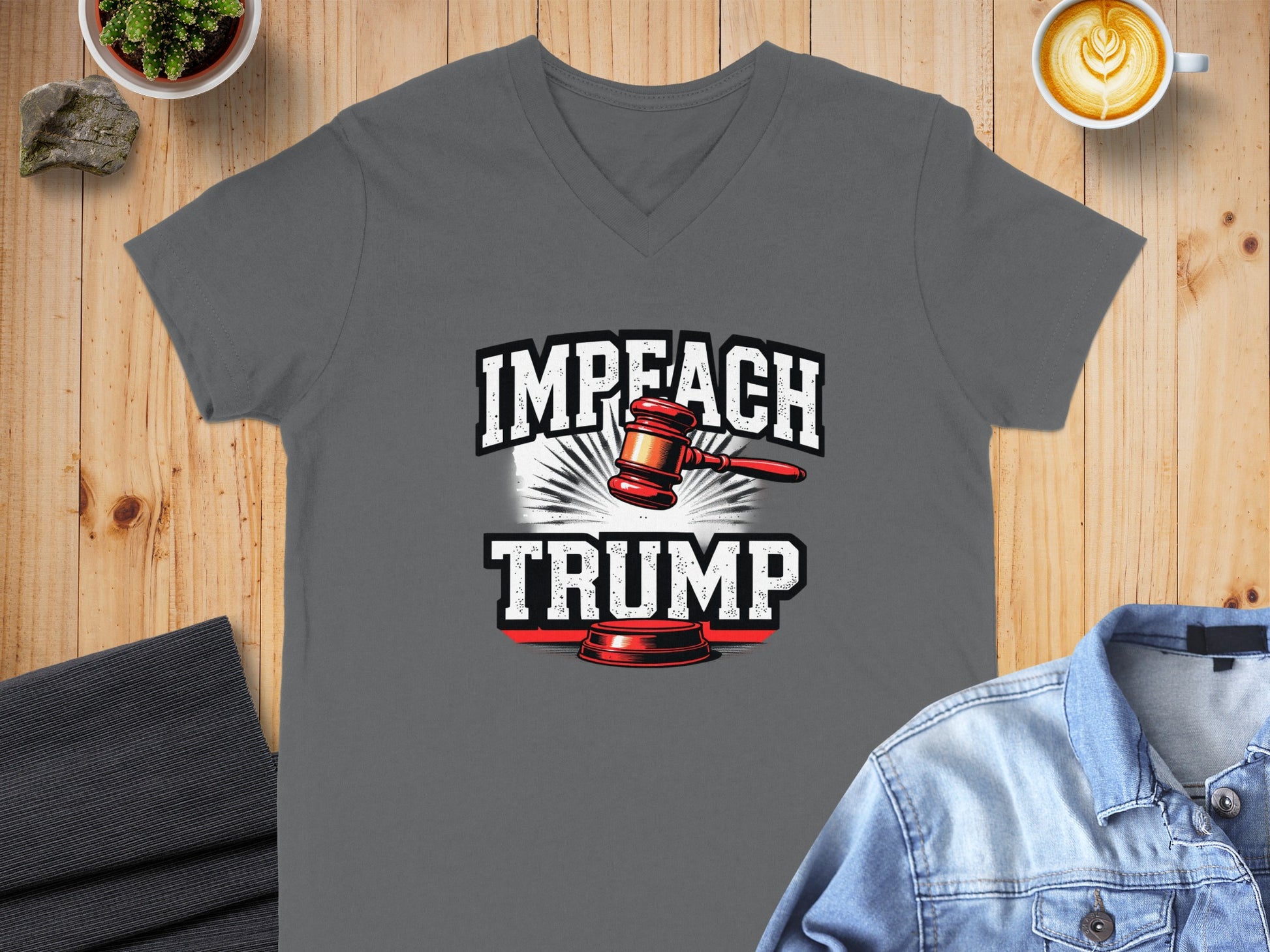 Impeach Trump Graphic V-neck T-shirt product type