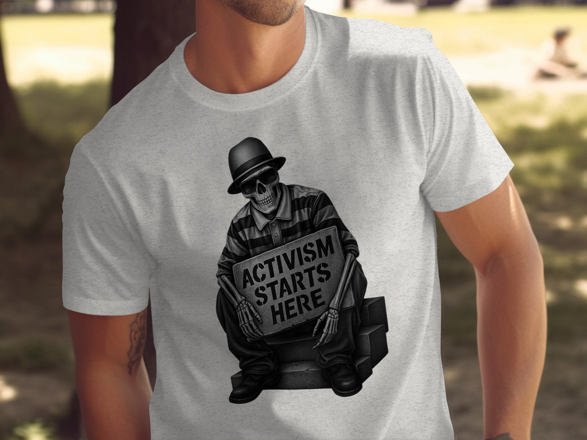 Activism Starts Here Skeleton Design T Shirt product type