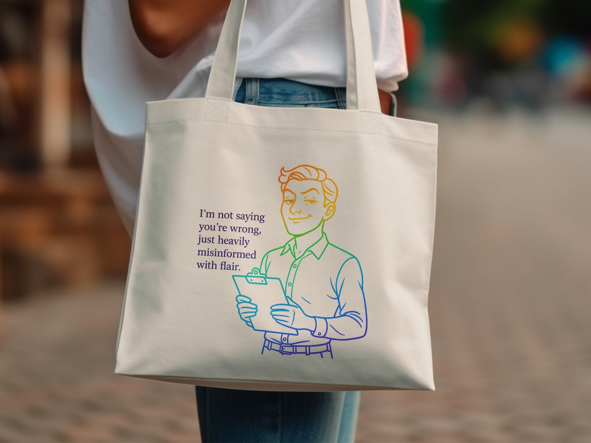 I'm Not Saying You're Wrong Tote Bag Product