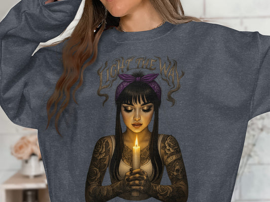 Light the Way Tattoo Art Sweatshirt product