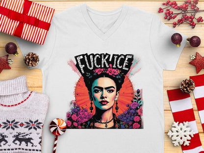 Vibrant Artistic Frida Kahlo Graphic Tee Shirt