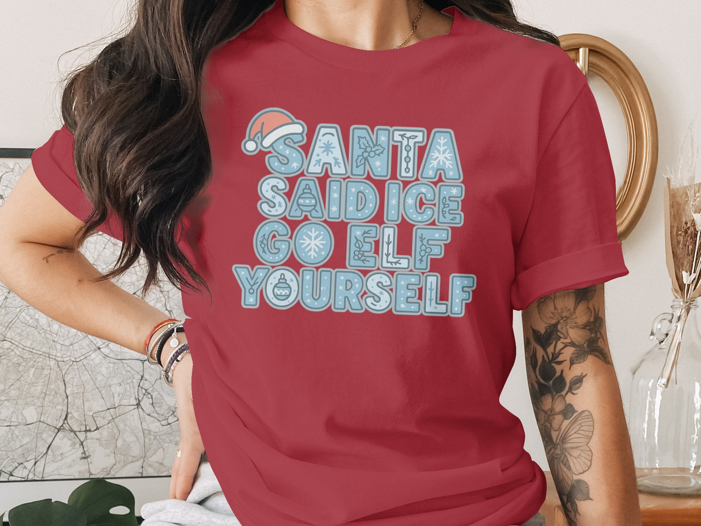 Santa Said Go Elf Yourself Funny Holiday Shirt