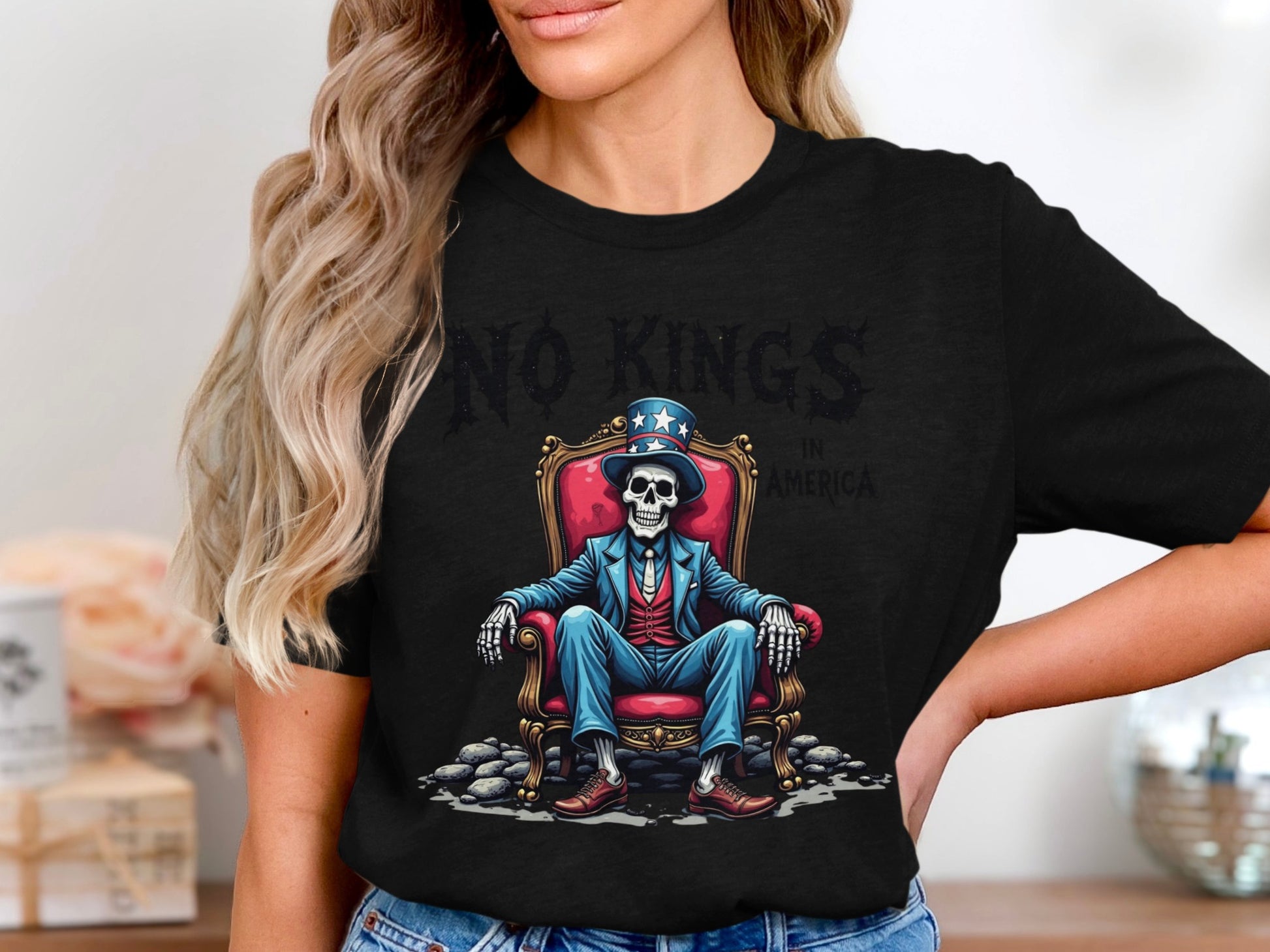 No Kings in America Skeleton Graphic Tee product