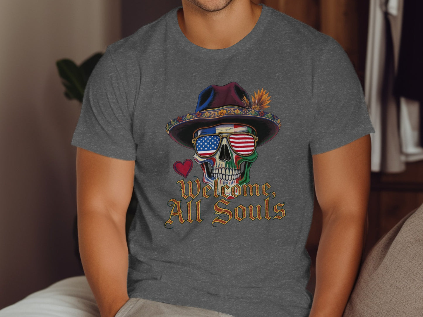 Welcome All Souls Skull with Sunglasses T-Shirt Product