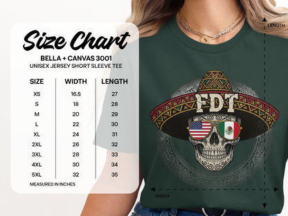 Patriotic Skull Design Unisex Jersey Short Sleeve Tee