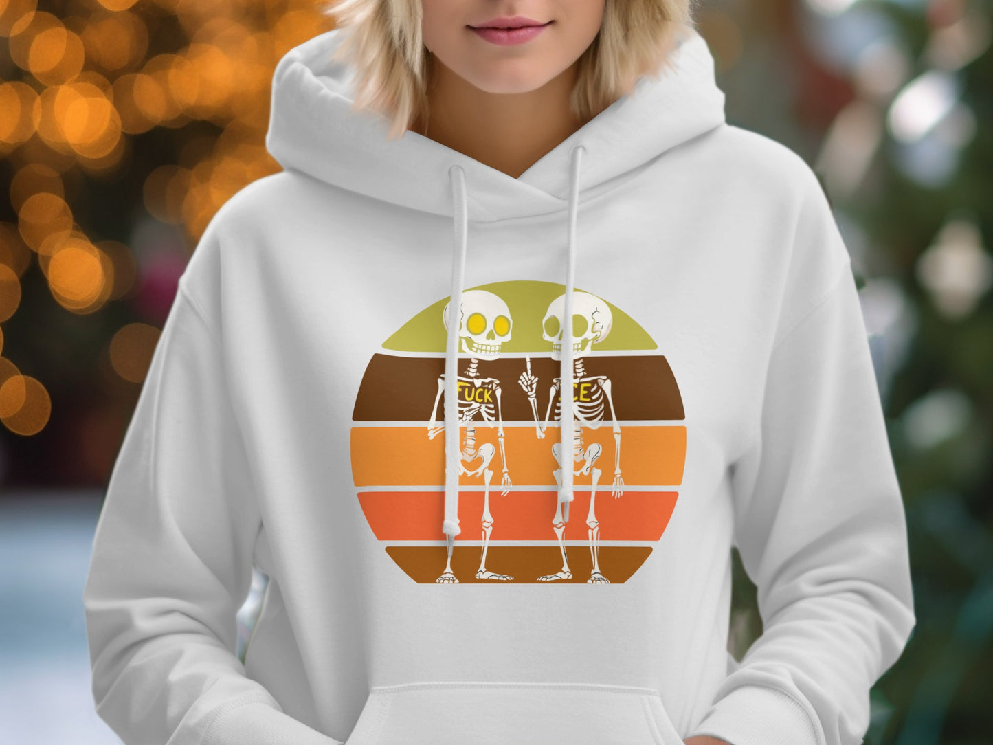 Retro Sunset Skeleton Friends Hoodie product type