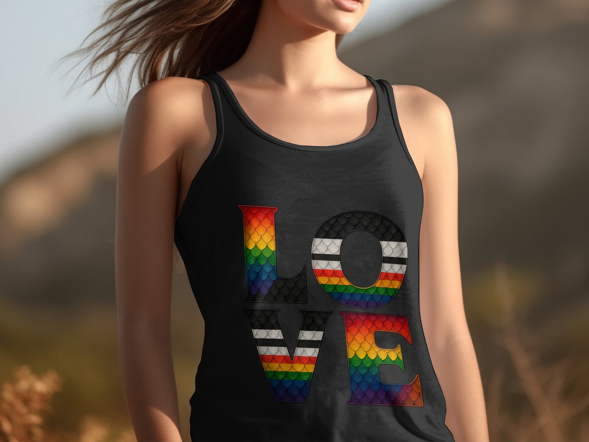 Love Rainbow Design Tank Top Product Type
