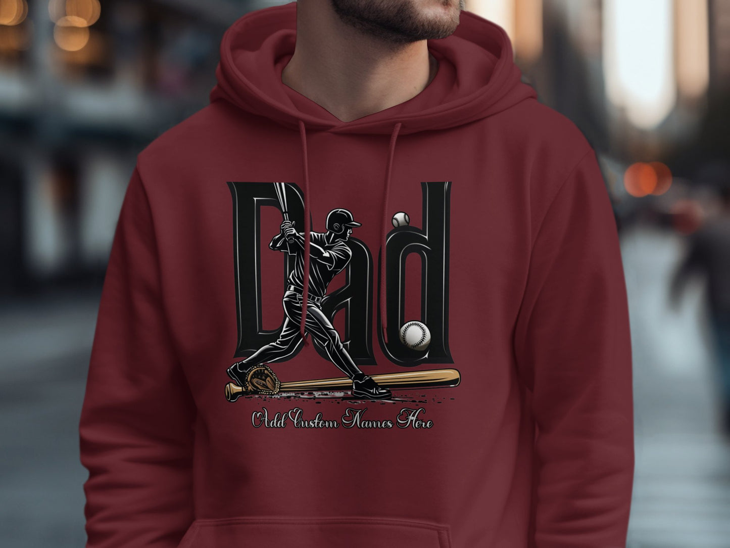 Dad Baseball Player Graphic Design Hoodie product type