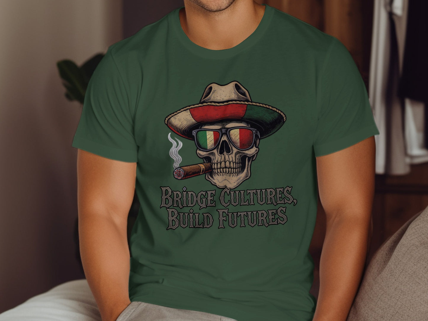 Bridge Cultures Build Futures Skull T-shirt product
