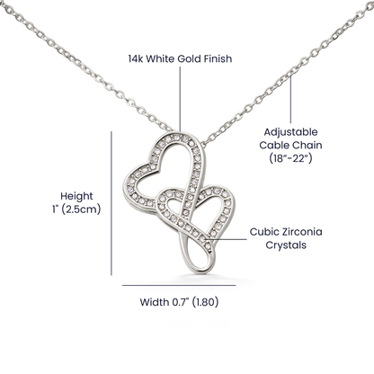 Custom Valentine's Day Necklace + Personalized Card Set | Gift for Girlfriend Wife Anniversary Birthday