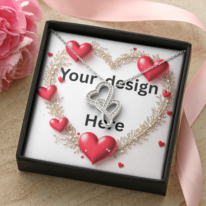 Custom Valentine's Day Necklace + Personalized Card Set | Gift for Girlfriend Wife Anniversary Birthday