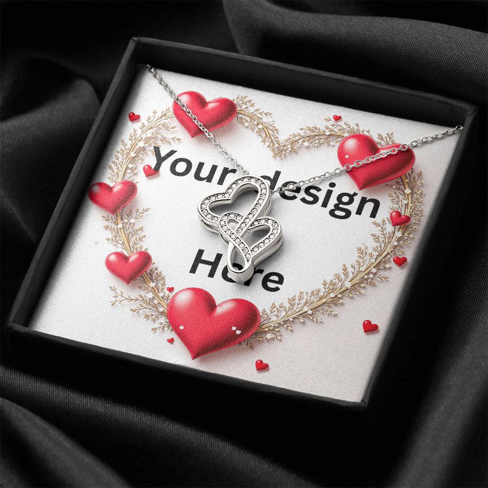Custom Valentine's Day Necklace + Personalized Card Set | Gift for Girlfriend Wife Anniversary Birthday