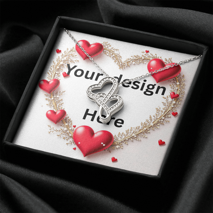 Custom Valentine's Day Necklace + Personalized Card Set | Gift for Girlfriend Wife Anniversary Birthday