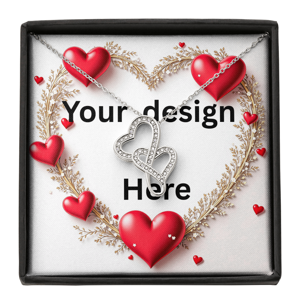 Custom Valentine's Day Necklace + Personalized Card Set | Gift for Girlfriend Wife Anniversary Birthday