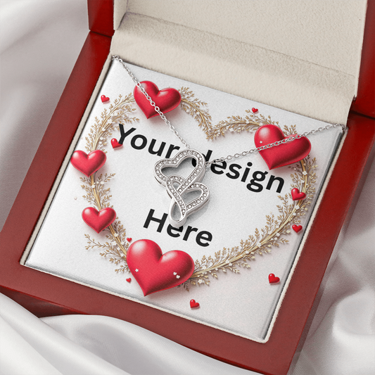 Custom Valentine's Day Necklace + Personalized Card Set | Gift for Girlfriend Wife Anniversary Birthday