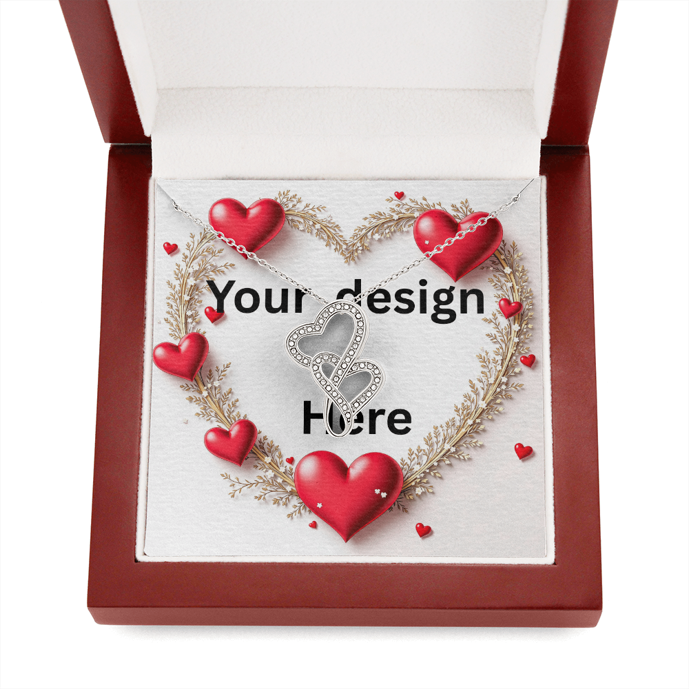 Custom Valentine's Day Necklace + Personalized Card Set | Gift for Girlfriend Wife Anniversary Birthday