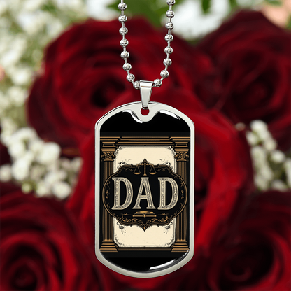 Father's Day Gift Custom Name Necklace| retirement personalized tag custom fine jewelry