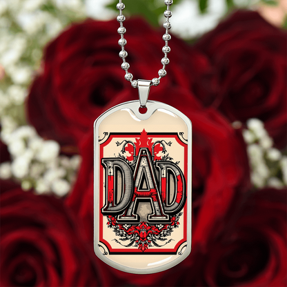 Father tag retirement gift personalized custom necklace fine jewelry