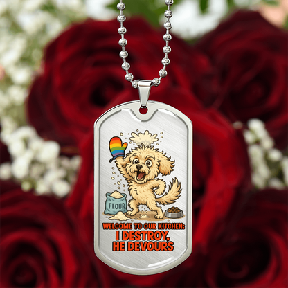 Pride Necklace Custom Name| Dog Tag Chain | Custom Dog Tag