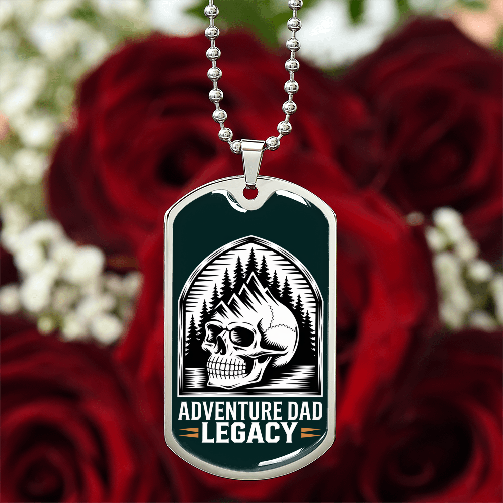Father gift retirement personalized custom necklace tag