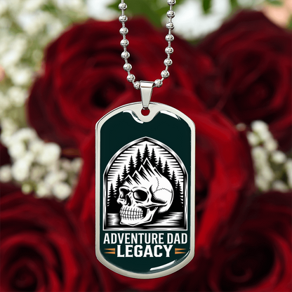 Father gift retirement personalized custom necklace tag