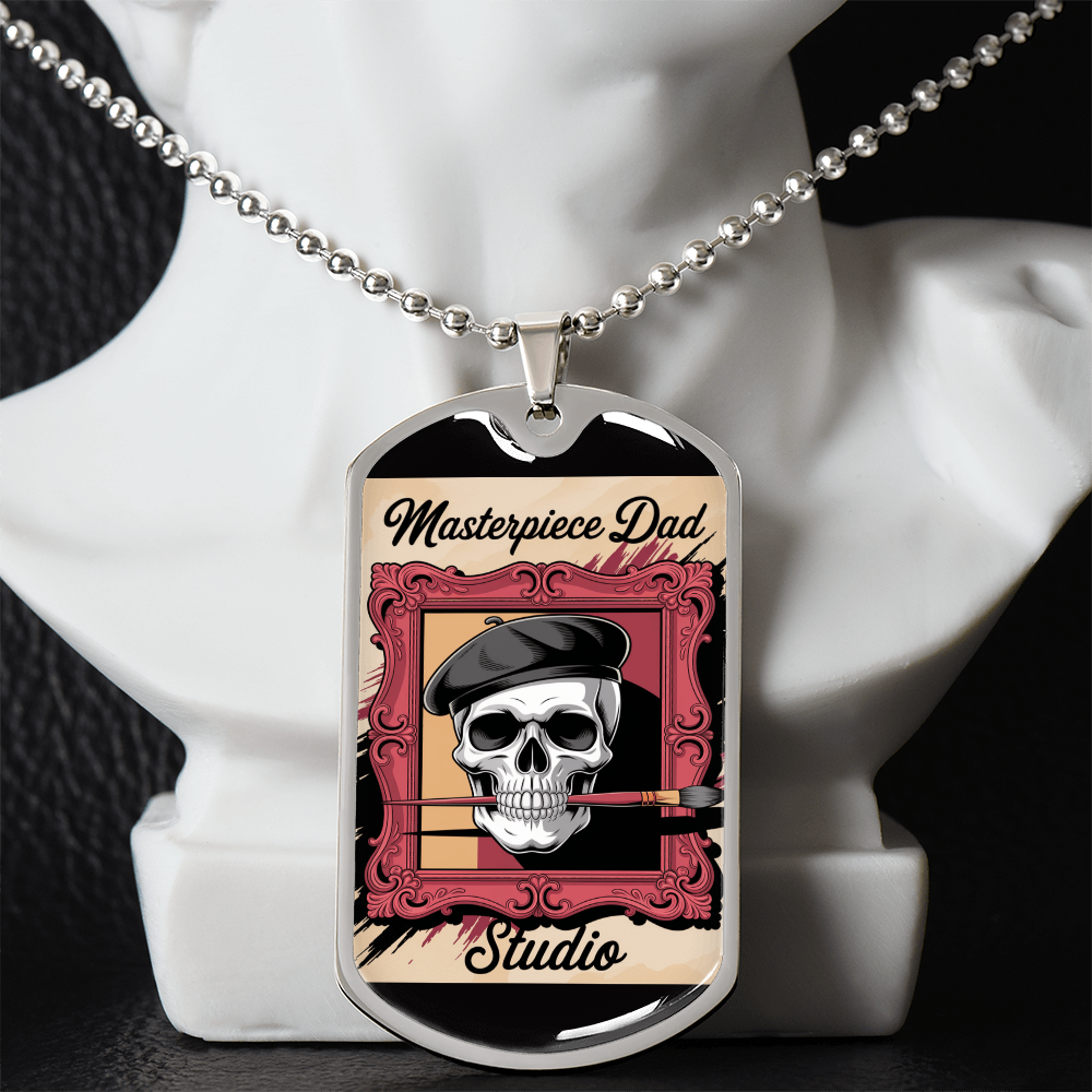 Dad gift retirement tag necklace personalized