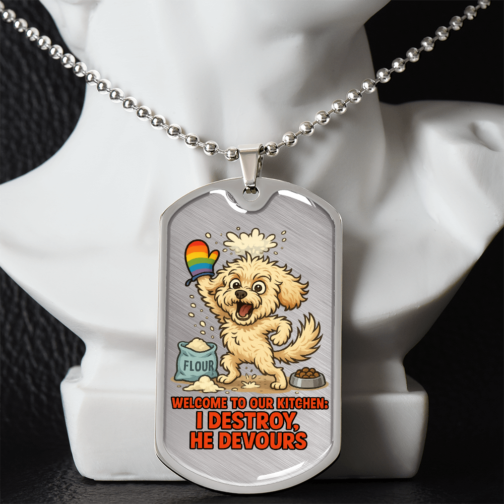 Pride Necklace Custom Name| Dog Tag Chain | Custom Dog Tag
