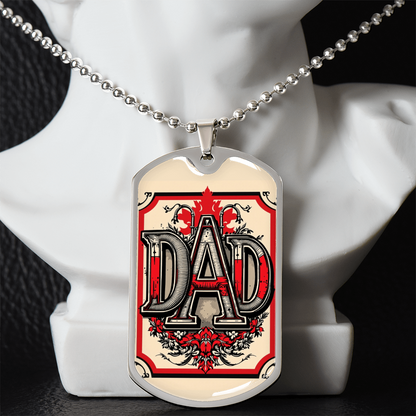Father tag retirement gift personalized custom necklace fine jewelry
