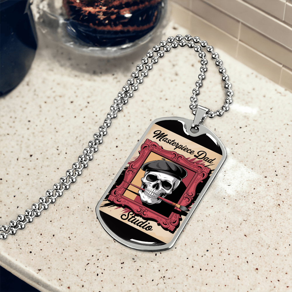 Dad gift retirement tag necklace personalized