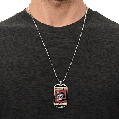 Dad gift retirement tag necklace personalized