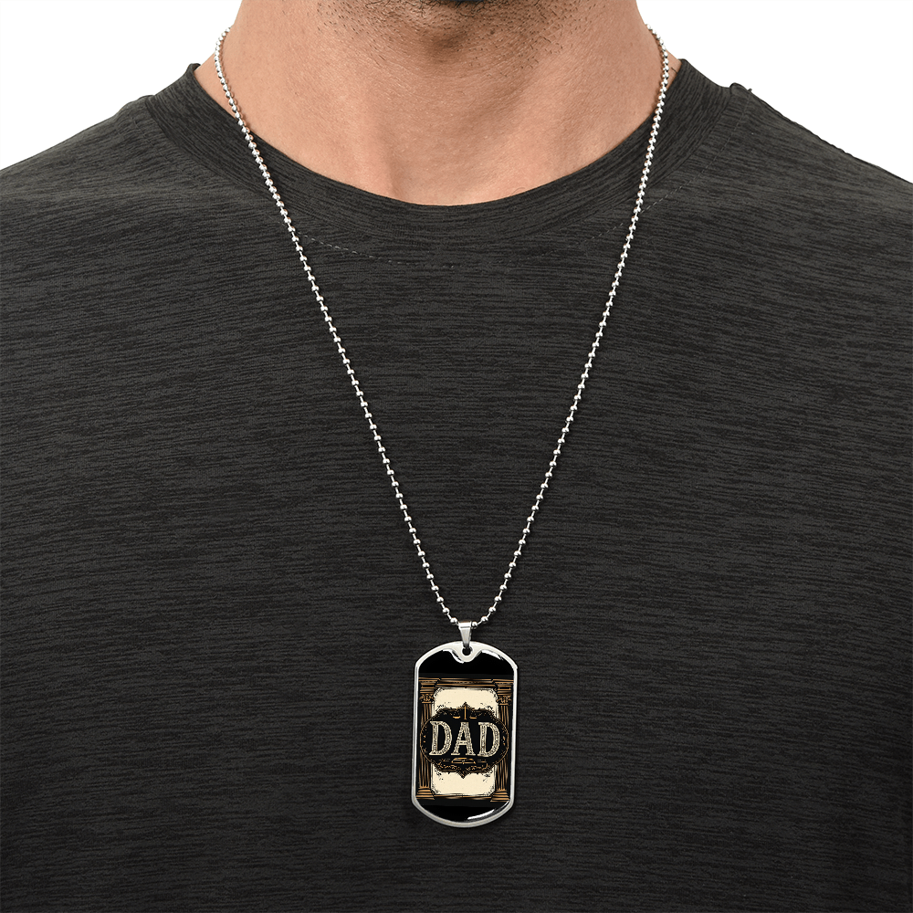 Father's Day Gift Custom Name Necklace| retirement personalized tag custom fine jewelry