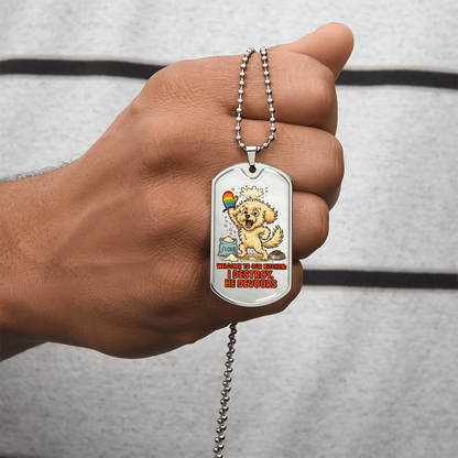 Pride Necklace Custom Name| Dog Tag Chain | Custom Dog Tag