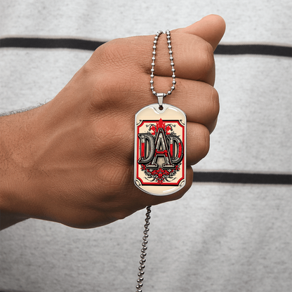 Father tag retirement gift personalized custom necklace fine jewelry