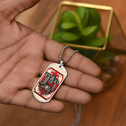 Father tag retirement gift personalized custom necklace fine jewelry
