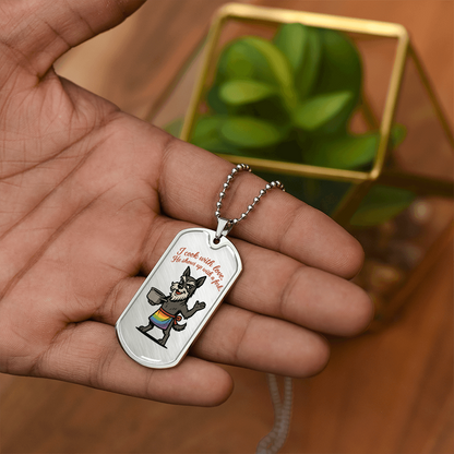 Pride Necklace Custom Name| Dog Tag Chain | Custom Dog Tag