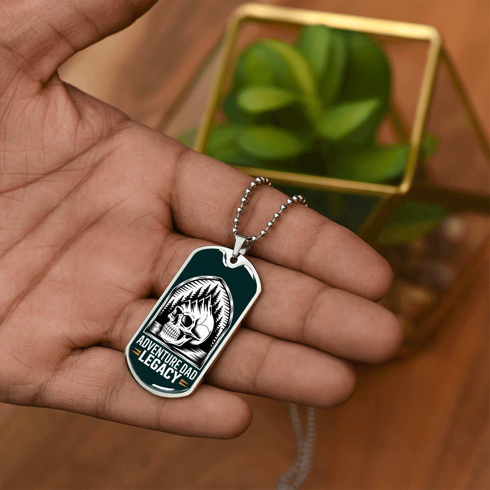 Father gift retirement personalized custom necklace tag