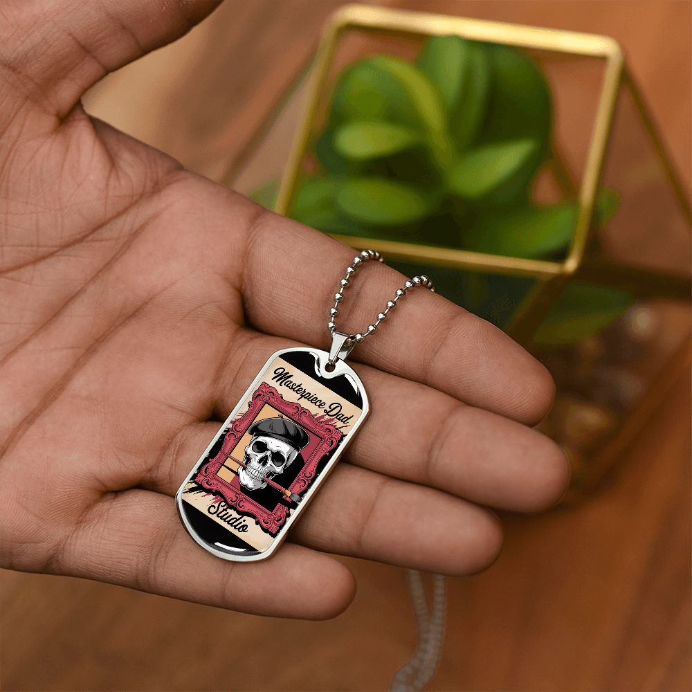 Dad gift retirement tag necklace personalized