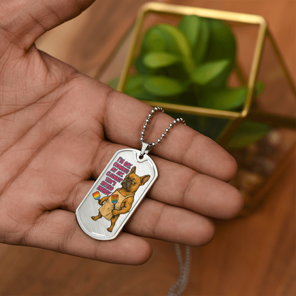 Pride Necklace Custom Name| Dog Tag Chain | Custom Dog Tag