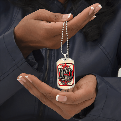 Father tag retirement gift personalized custom necklace fine jewelry