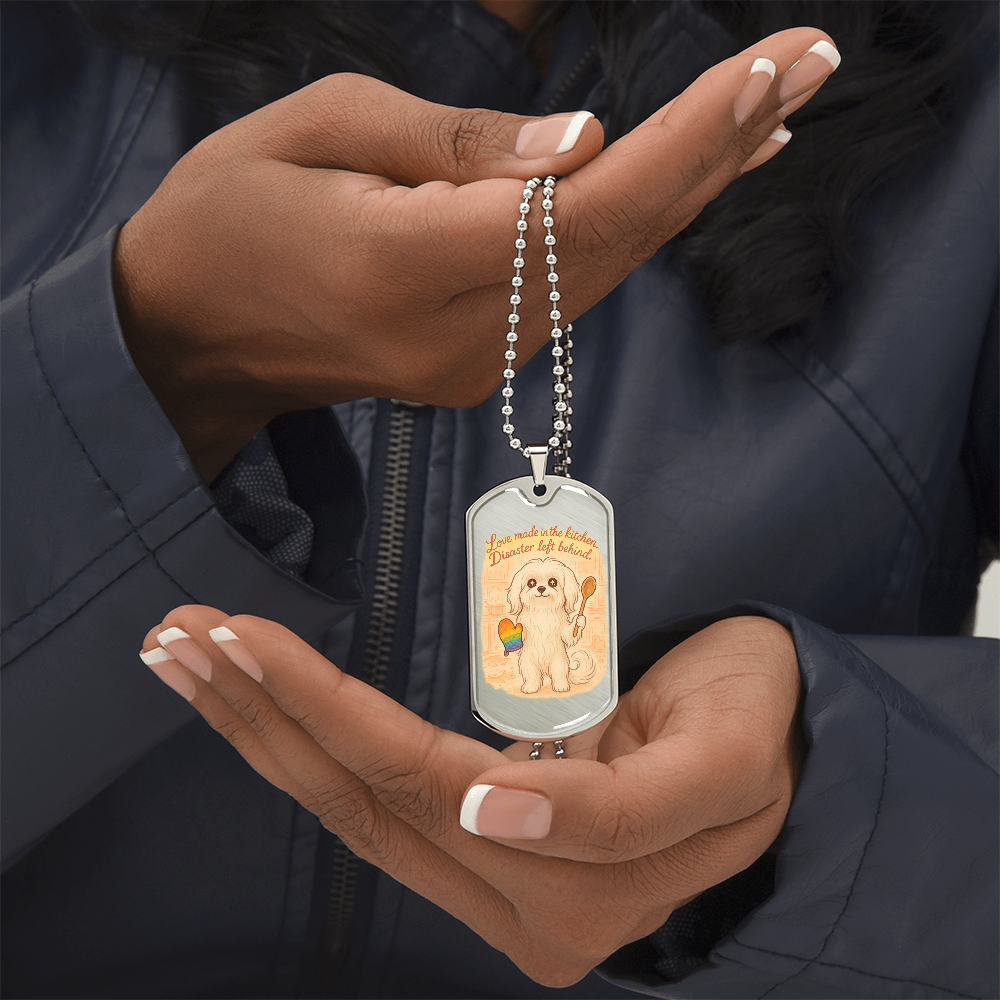 Pride Necklace Custom Name| Dog Tag Chain | Custom Dog Tag